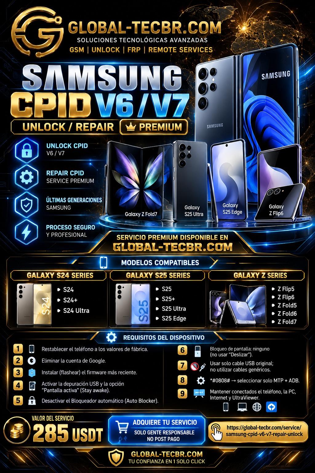 SAMSUNG CPID V6/V7 REPAIR/UNLOCK